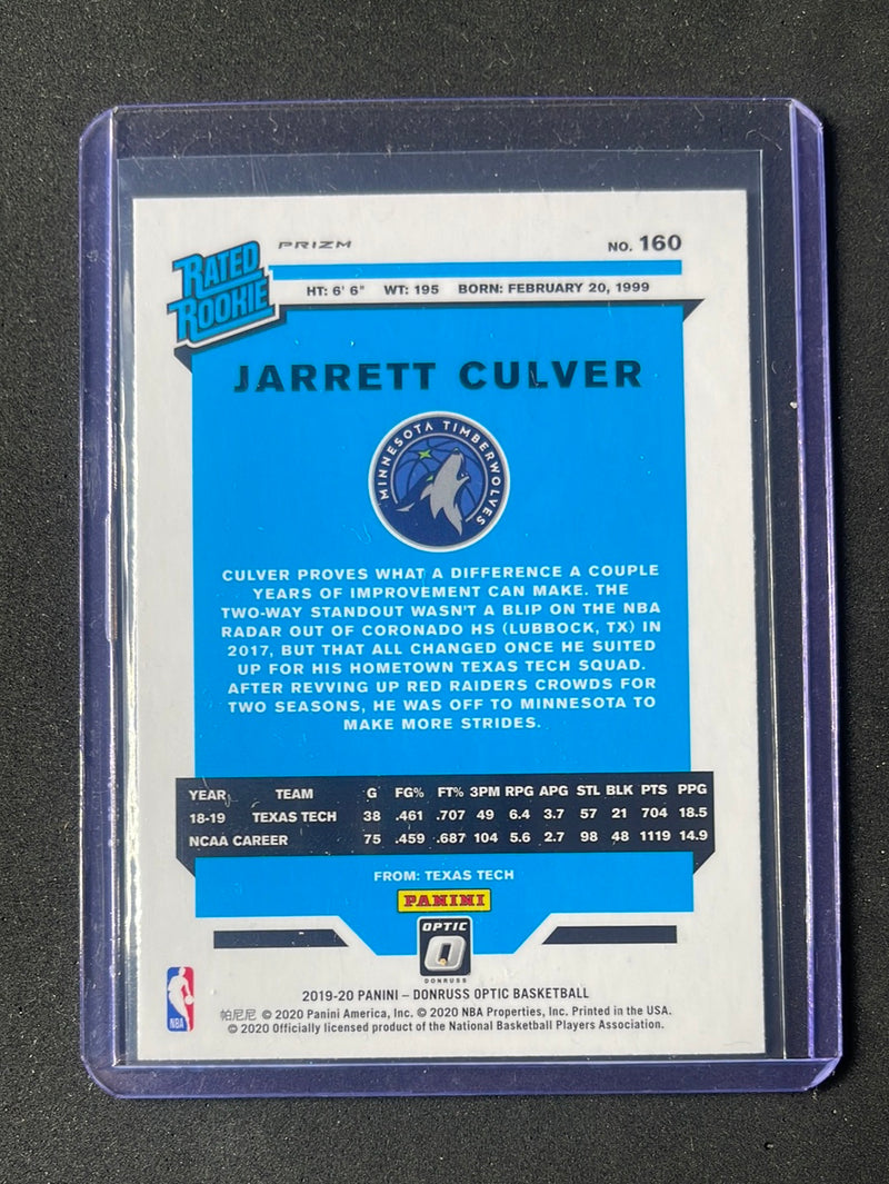 2019-20 Panini NBA Donruss Optic Jarrett Culver Rated Rookie Holo