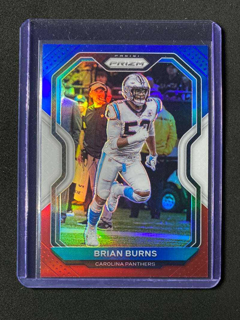 2020 Panini Prizm Football Brian Burns Red White Blue