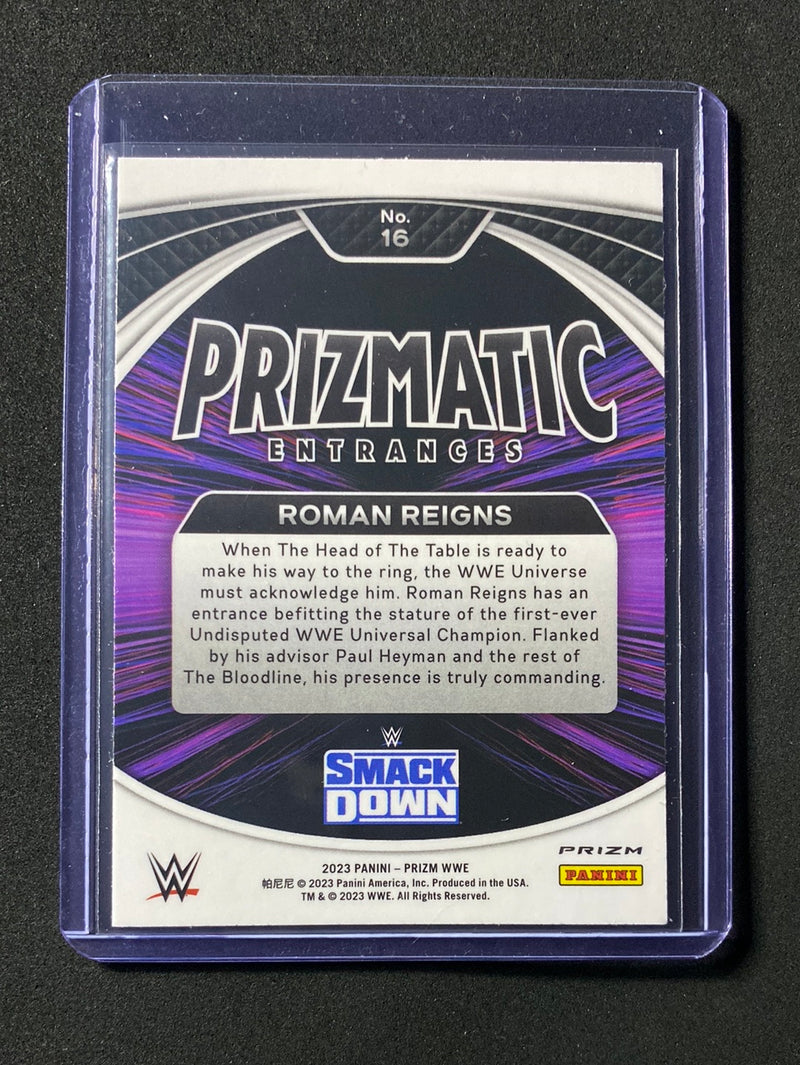 2023 Prizm WWE Roman Reigns Prizmatic Entrances Silver