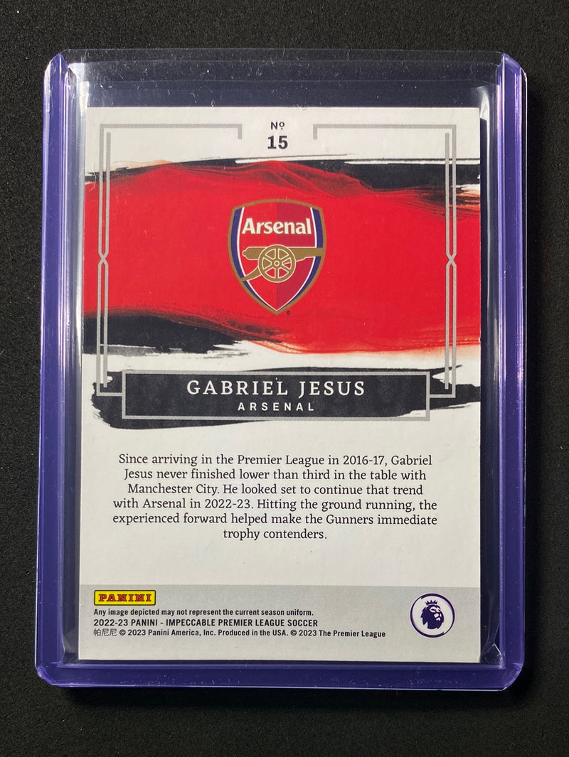 2022-23 Panini Impeccable EPL Gabriel Jesus 10/18