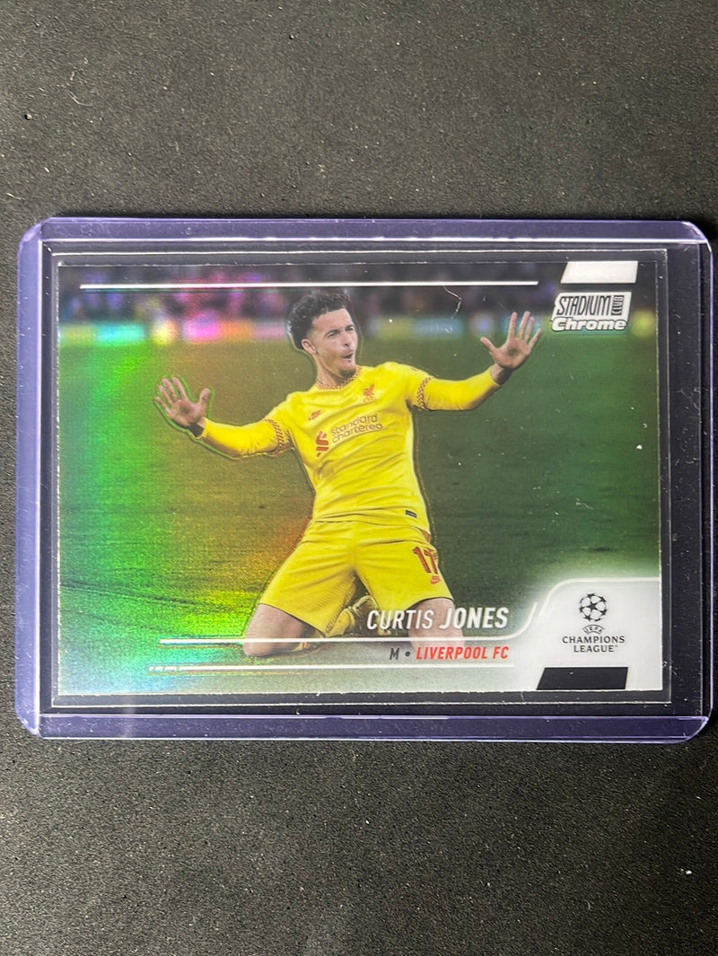 2021-22 Topps Stadium Club Chrome UEFA Champions League Curtis Jones Refractor