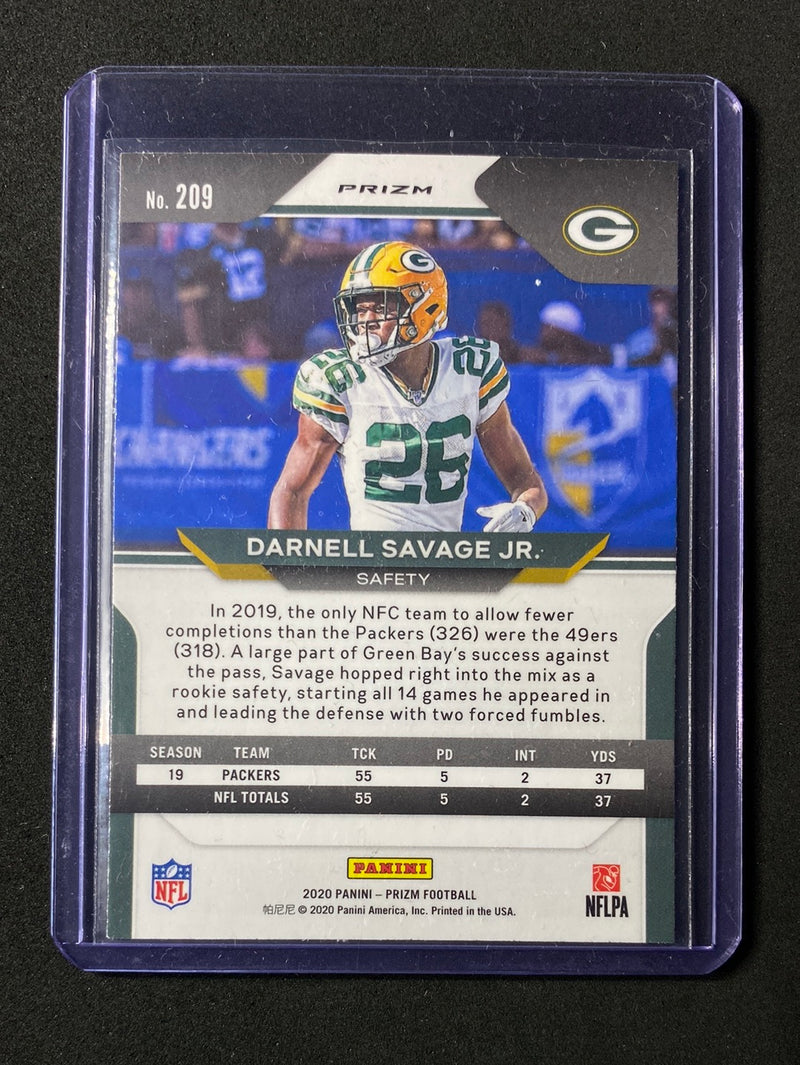 2020 Panini Prizm Football Darnell Savage Jr Green Prizm