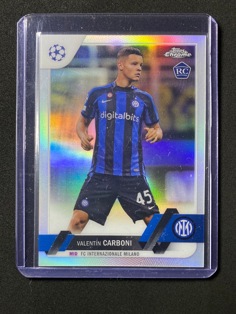 2022-23 Topps Chrome UEFA Club Competitions Valentin Carboni Refractor