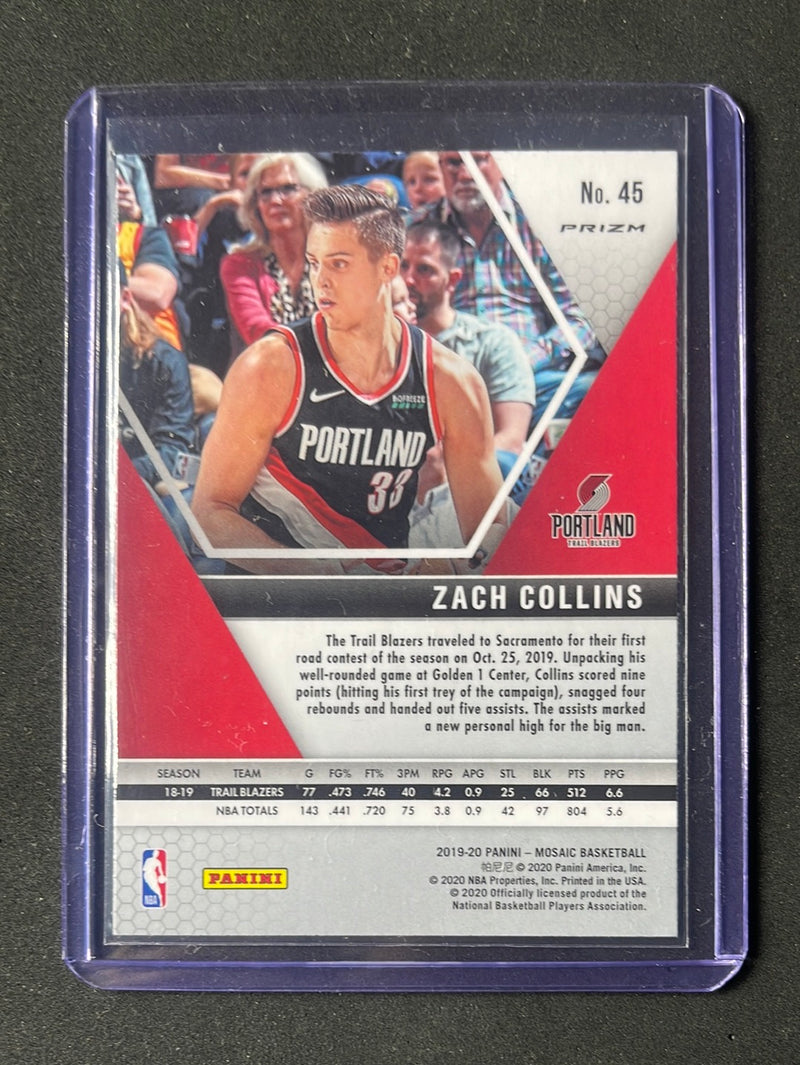 2019-20 Panini Mosaic Zach Collins Green