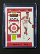 2019-20 Panini Contenders John Collins Game Ticket Green