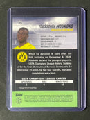 2021-22 Topps Stadium Club Chrome UEFA Champions League Youssoufa Moukoko Pink/Red Electric Charge Refractor