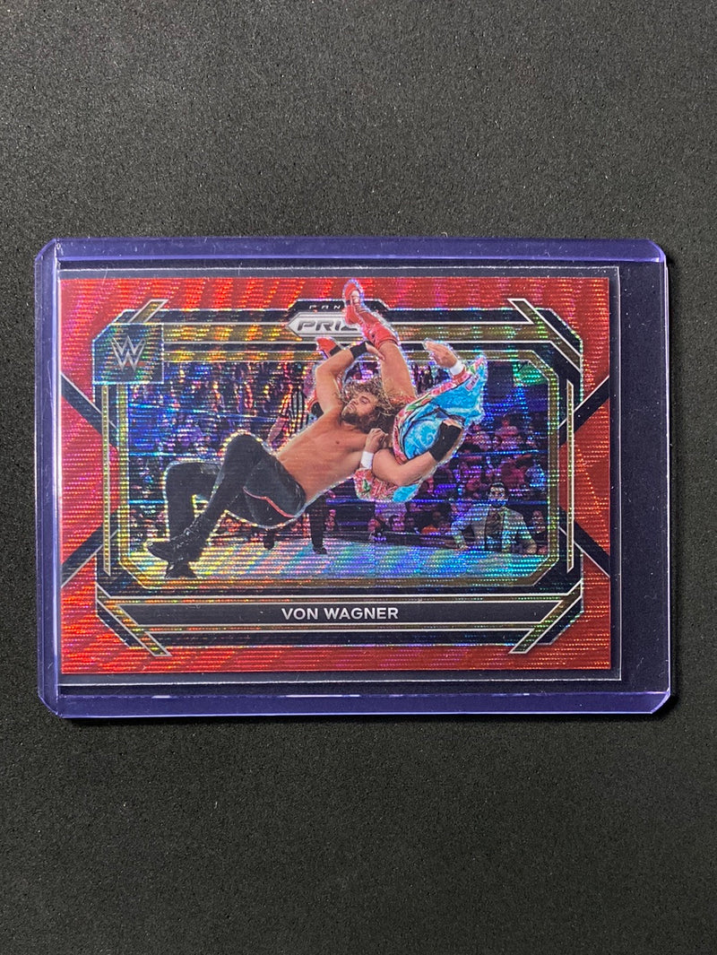 2023 Prizm WWE Von Wagner Red Wave Prizm