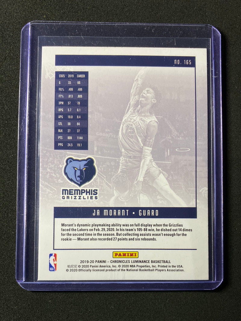 2019-20 Panini NBA Chronicles Ja Morant Luminance