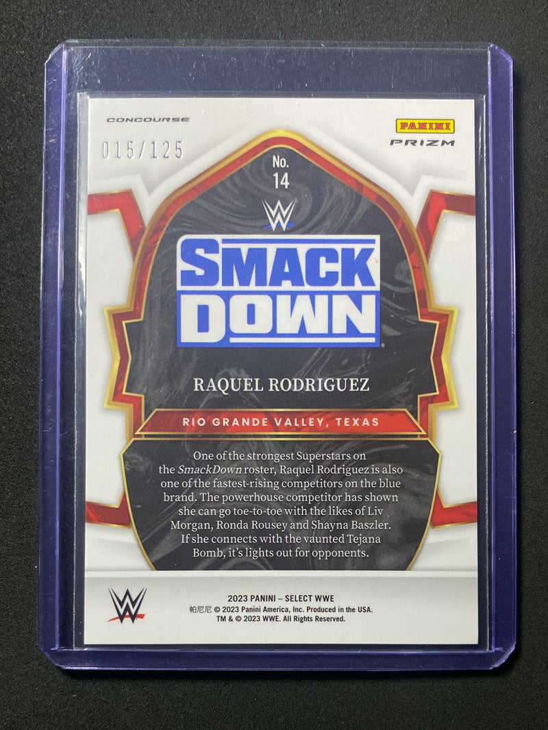 2023 Panini Select WWE Raquel Rodriguez Concourse White 15/125