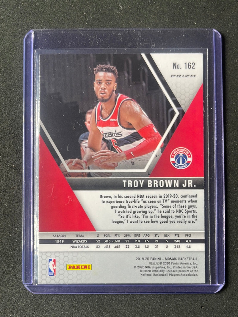 2019-20 Panini Mosaic Troy Brown JR. Camo Pink