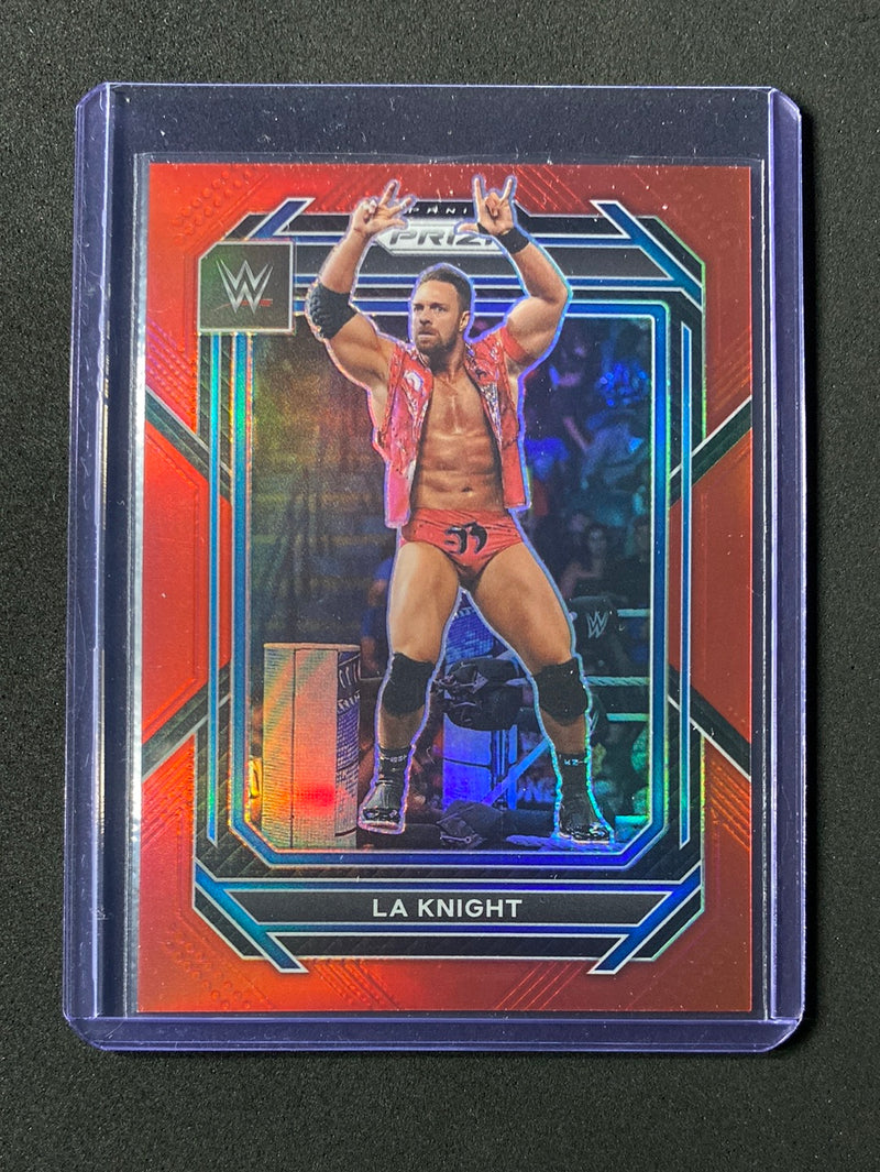 2023 Prizm WWE LA Knight Red Prizm 34/299