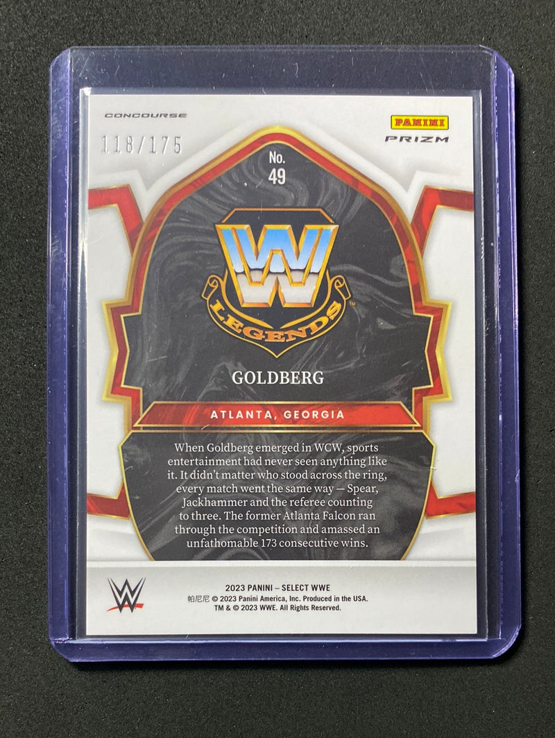 2023 Panini Select WWE Goldberg Concourse Red 118/175