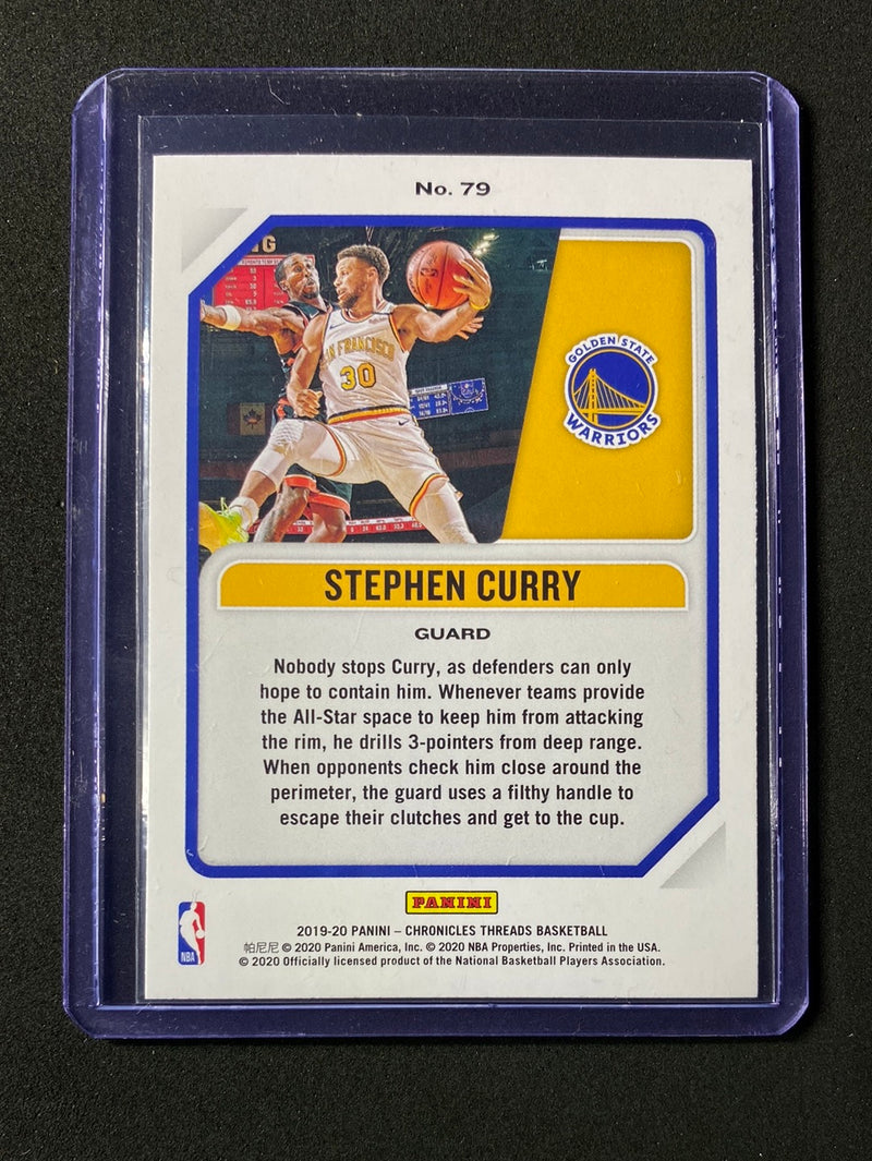 2019-20 Panini NBA Chronicles Stephen Curry Threads Bronze
