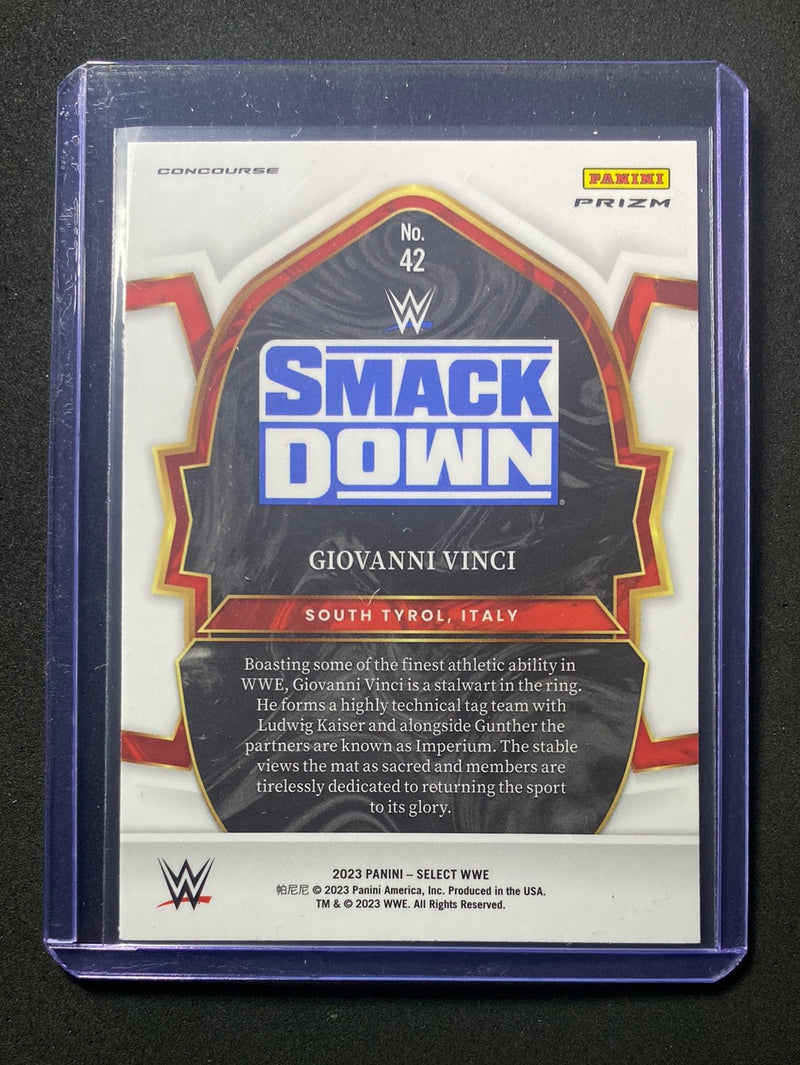 2023 Panini Select WWE Giovanni Vinci Concourse Zebra