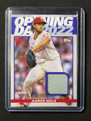 2022 Topps Opening Day Aaron Nola Opening Day Relics