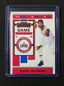 2019-20 Panini Contenders Paul George Game Ticket Green