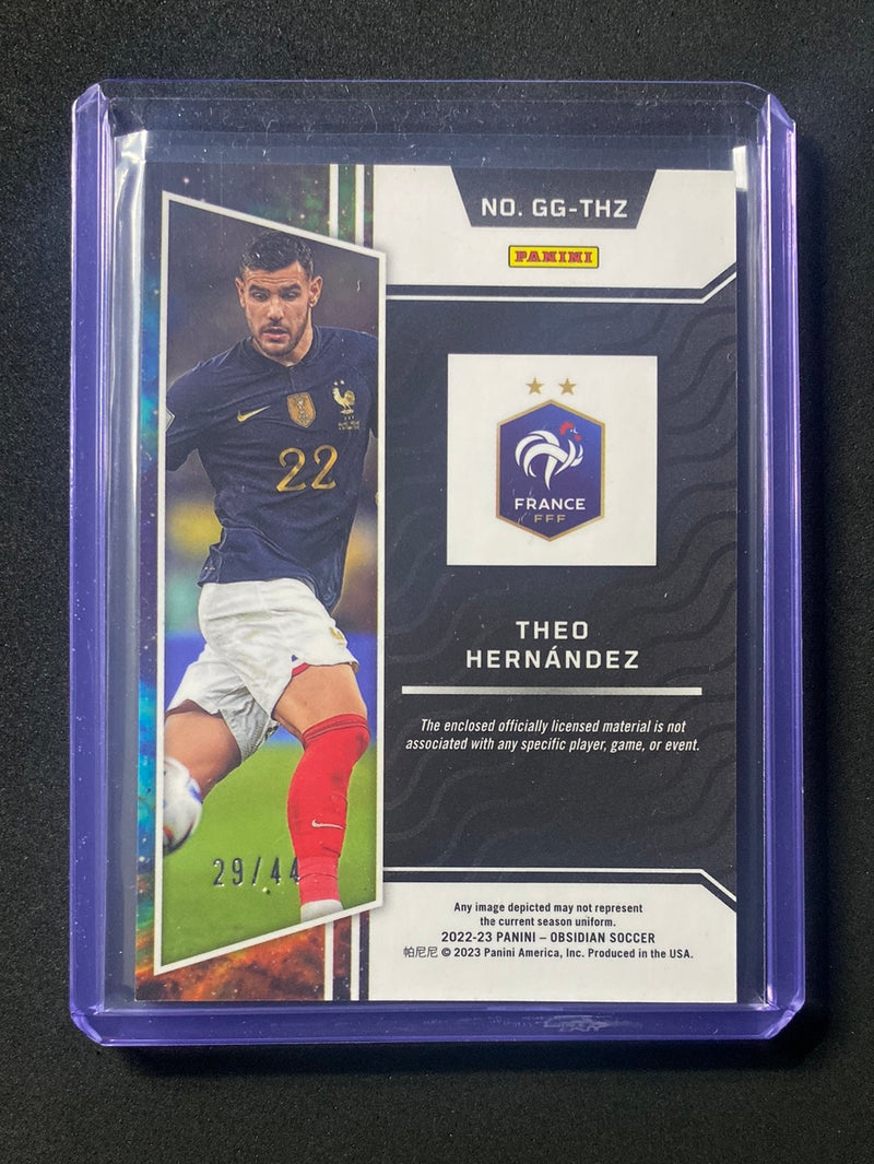 2022-23 Obsidian Theo Hernandez Galaxy Gear Red Pulsar 29/44