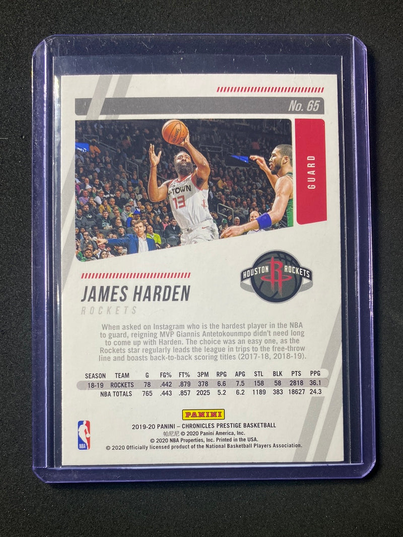 2019-20 Panini NBA Chronicles James Harden Prestige Bronze