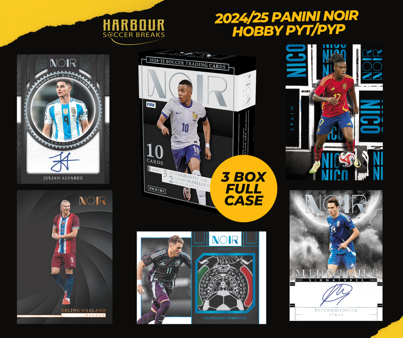2024-25 Panini NOIR Soccer HOBBY PYT/PYP - 3 Box Full Case