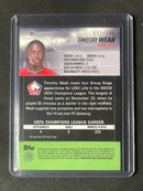 2021-22 Topps Stadium Club Chrome UEFA Champions League Timothy Weah Aqua/Green Electric Charge Refractor 2/199