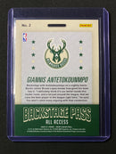 2020-21 Panini NBA Hoops Giannis Antetokounmpo Backstage Pass