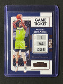 2021-22 Panini Contenders Anthony Edwards Game Ticket Bronze