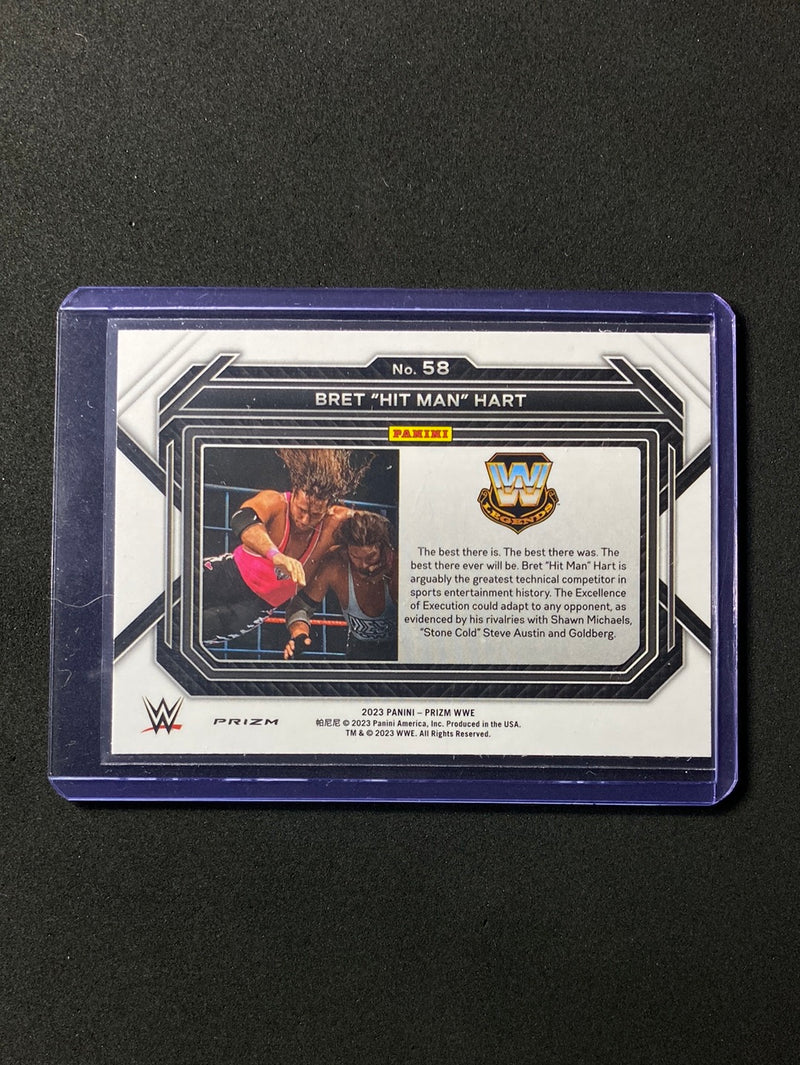 2023 Prizm WWE Bret "Hit Man" Hart Silver Prizm