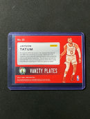 2020-21 Panini NBA Hoops Jayson Tatum Vanity Plates
