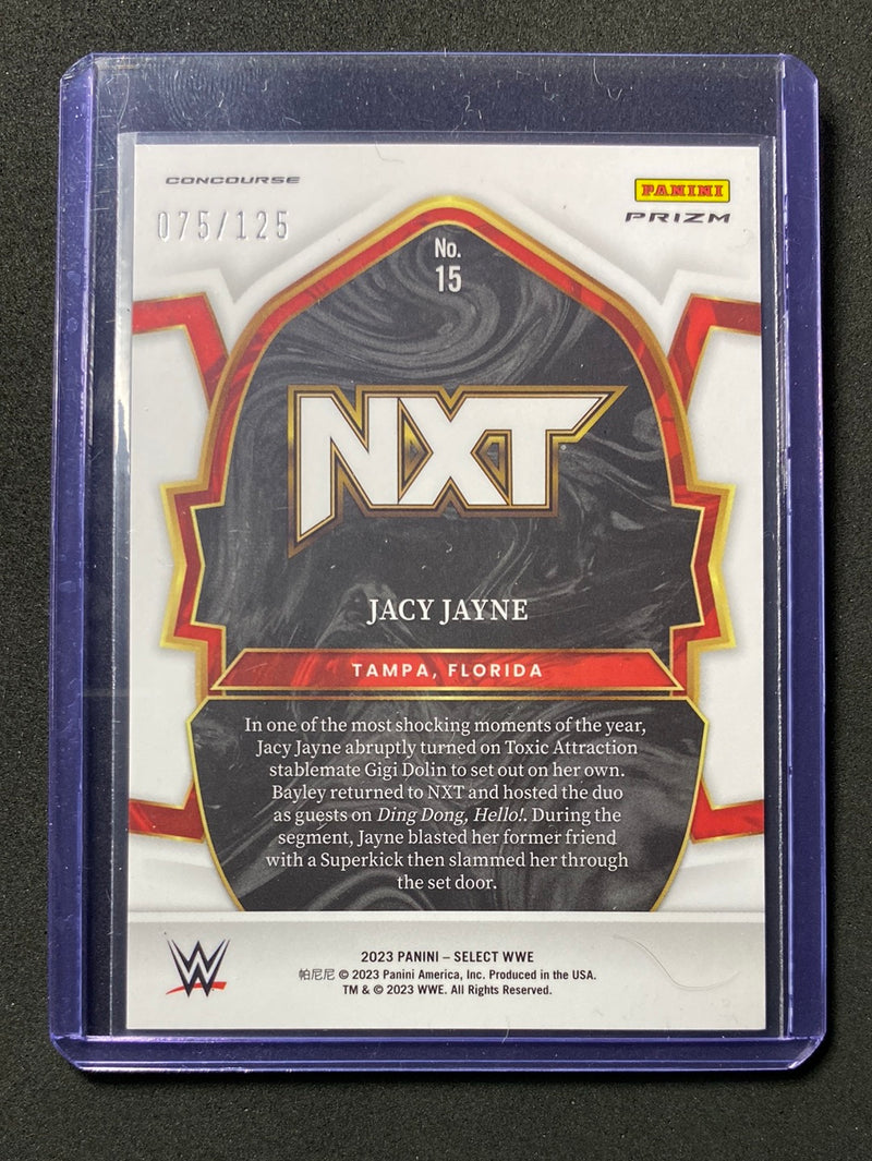 2023 Panini Select WWE Jacy Jayne Concourse White 75/125