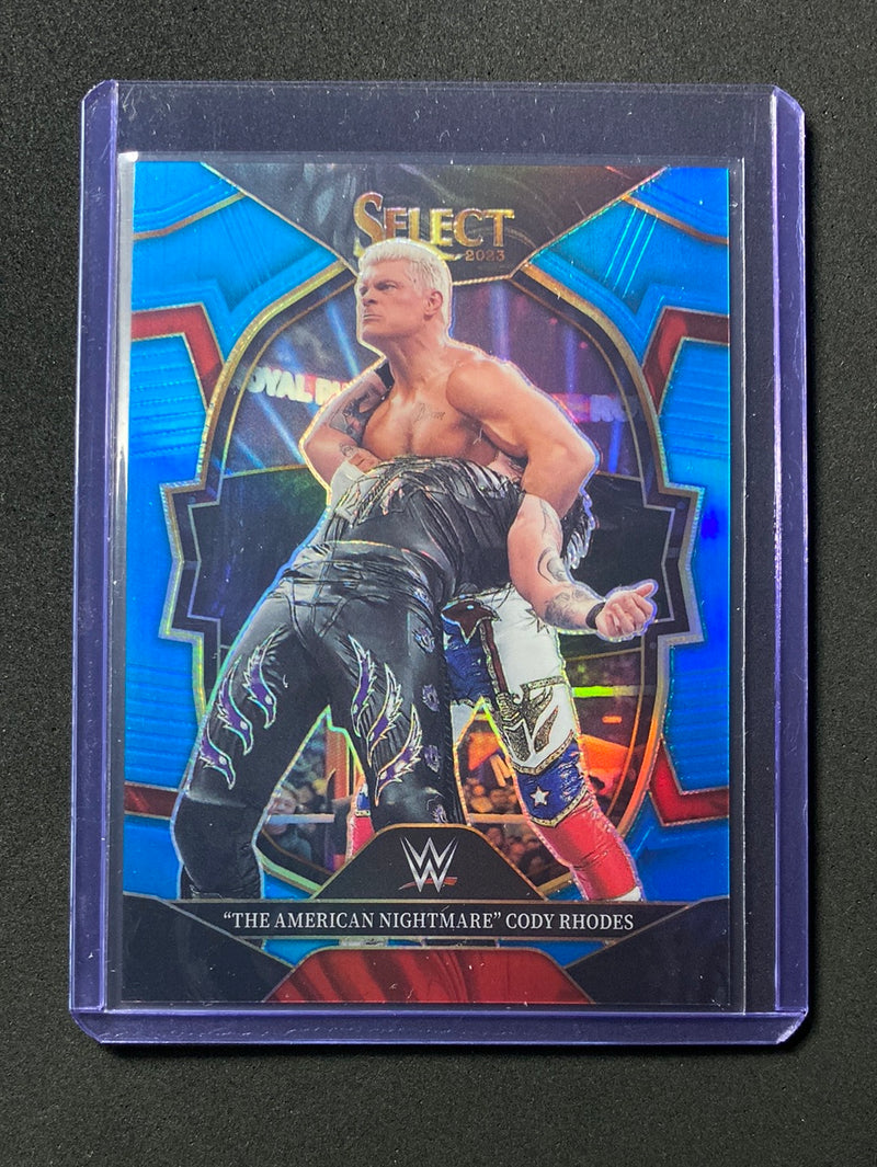 2023 Panini Select WWE "The American Nightmare" Cody Rhodes Concourse Light Blue 139/249