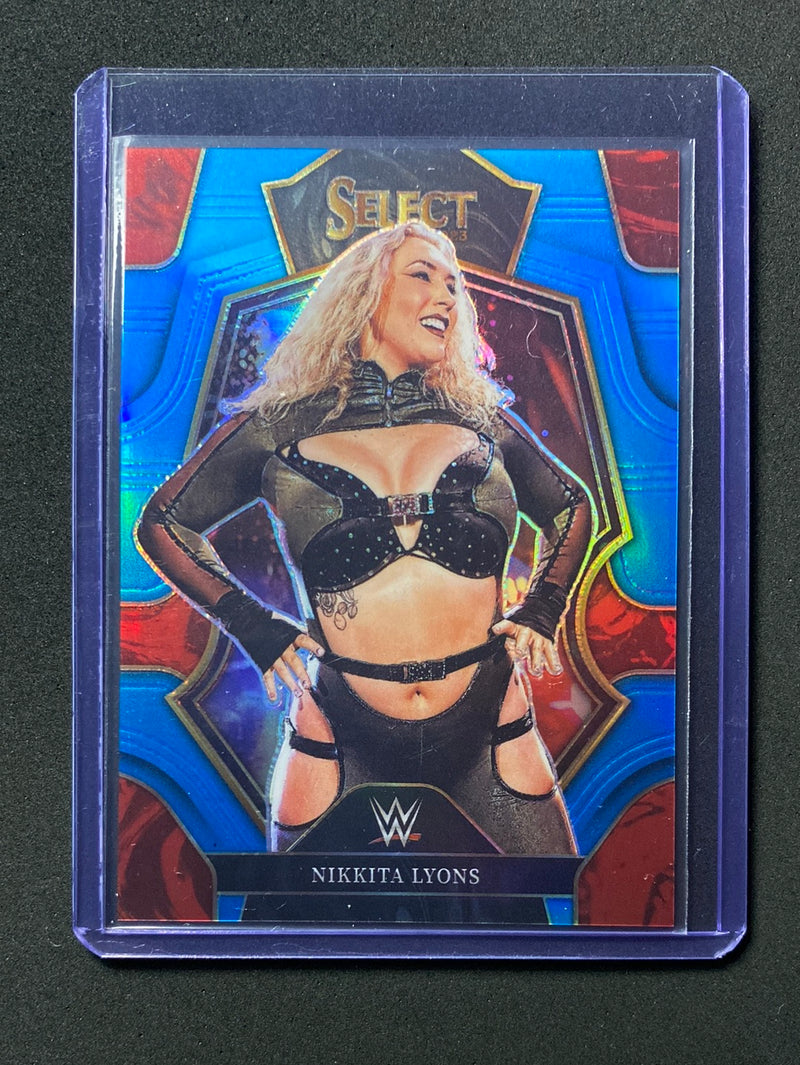 2023 Panini Select WWE Nikkita Lyons Premier Level Blue 28/199