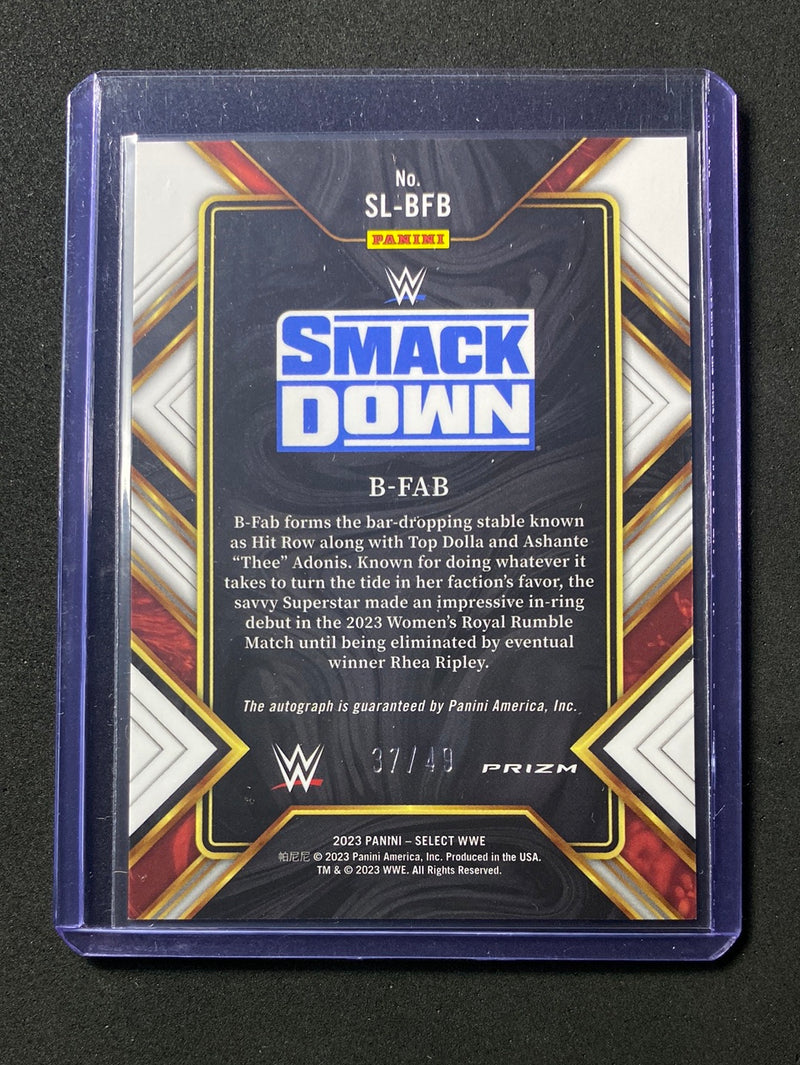 2023 Panini Select WWE B-Fab Signature Selections Red 37/49