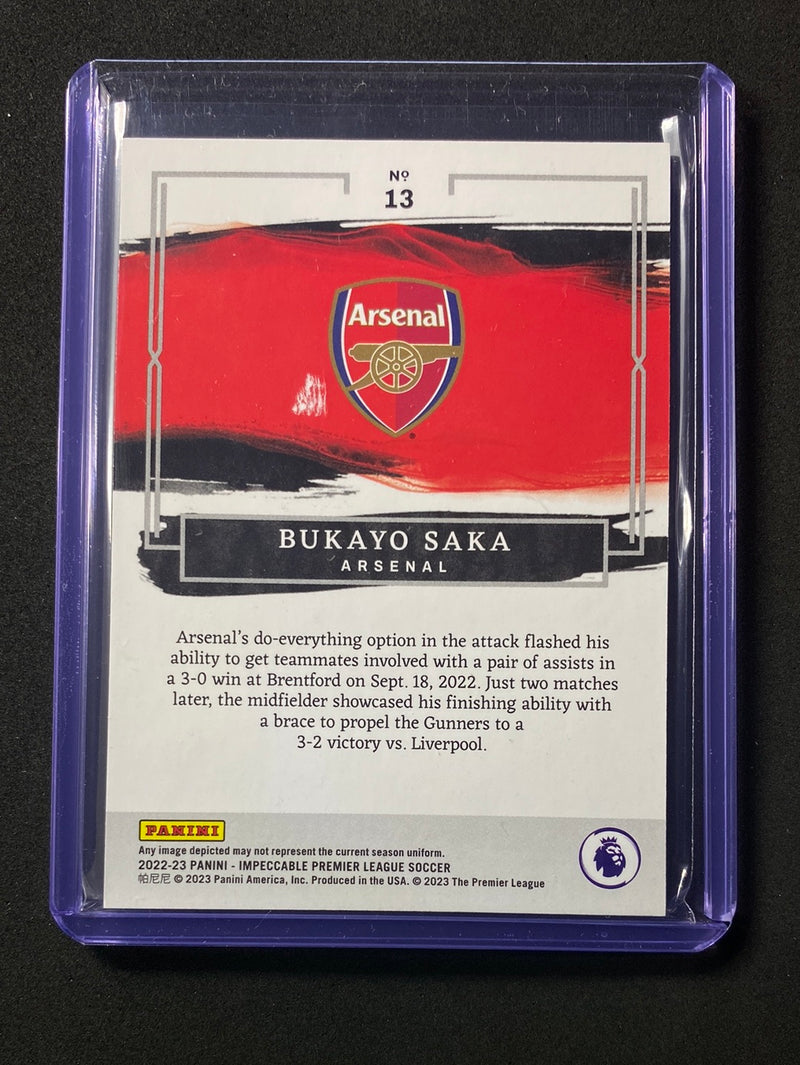 2022-23 Panini Impeccable EPL Bukayo Saka 54/59