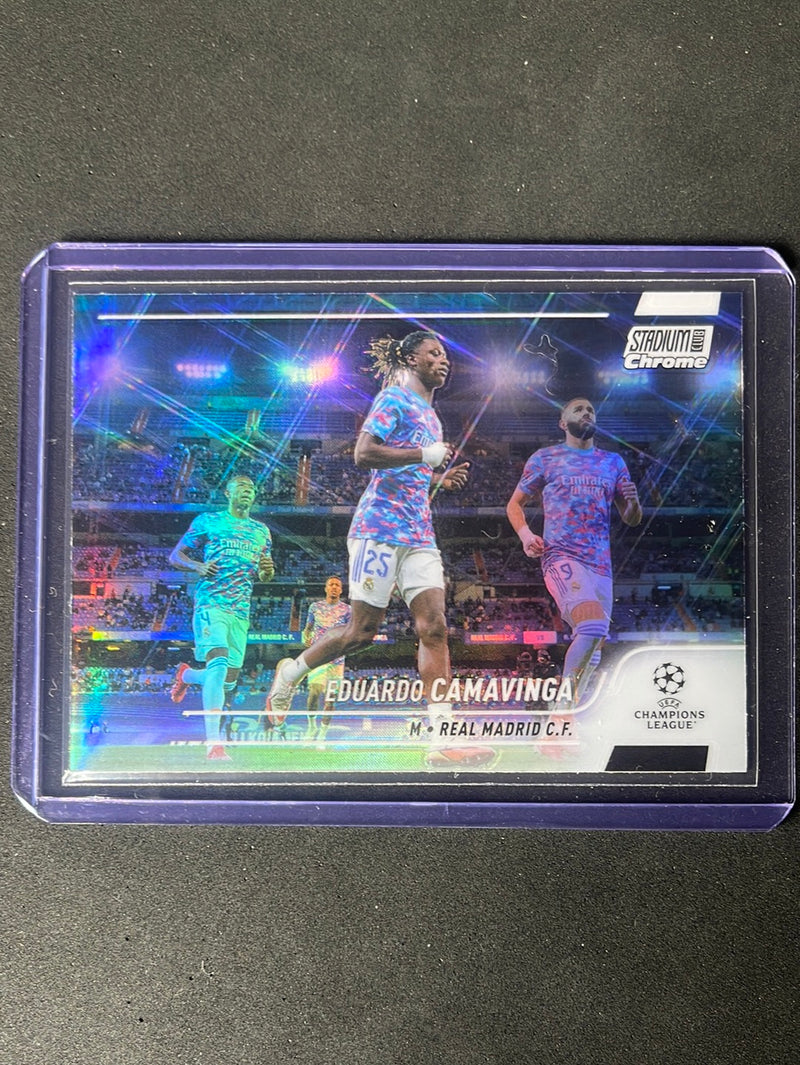 2021-22 Topps Stadium Club Chrome UEFA Champions League Eduardo Camavinga Refractor