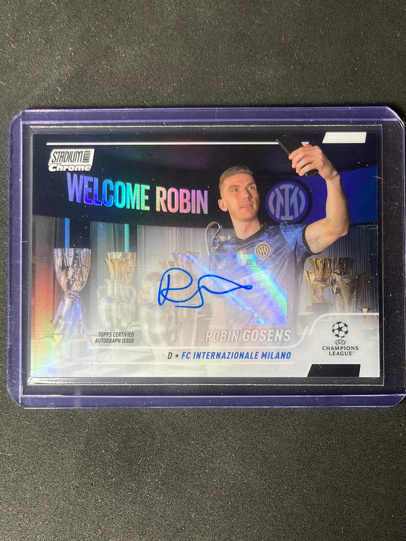 2021-22 Topps Stadium Club Chrome UEFA Champions League Robin Gosens Chrome Autographs