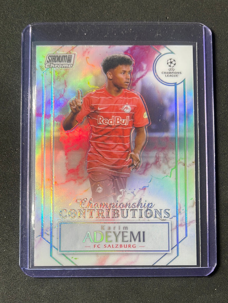 2021-22 Topps Stadium Club Chrome UEFA Champions League Karim Adeyemi Championship Contributions