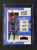 2021-22 Panini Contenders Jaren Jackson Jr Game Ticket Red