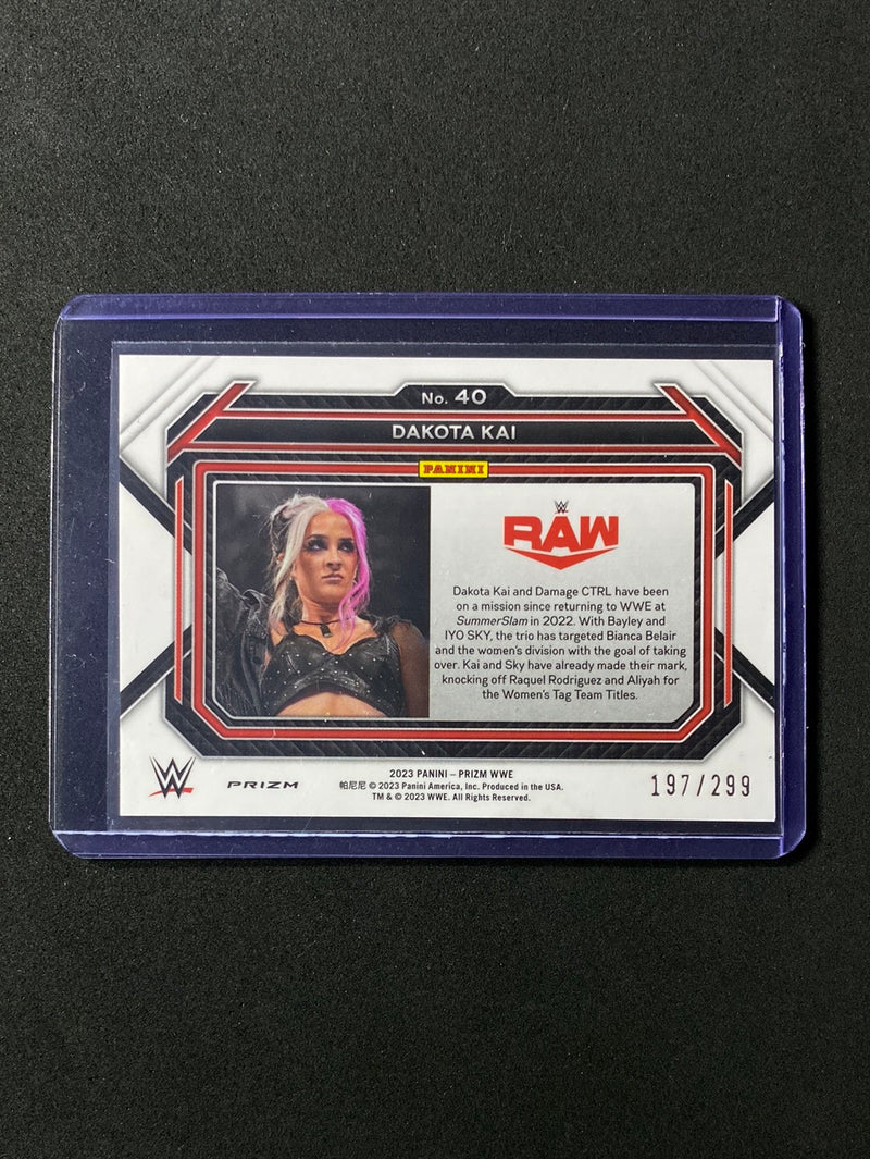 2023 Prizm WWE Dakota Kai Red Prizm 197/299