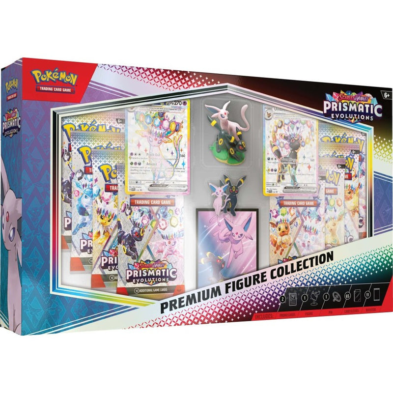 Pokémon TCG Scarlet & Violet Prismatic Evolutions Premium Figure Collection Box