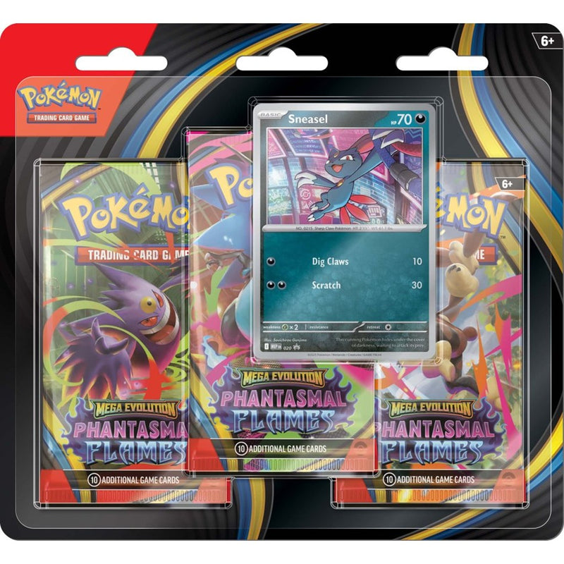 Pokémon TCG Mega Evolution Phantasmal Flames Three Booster Blister