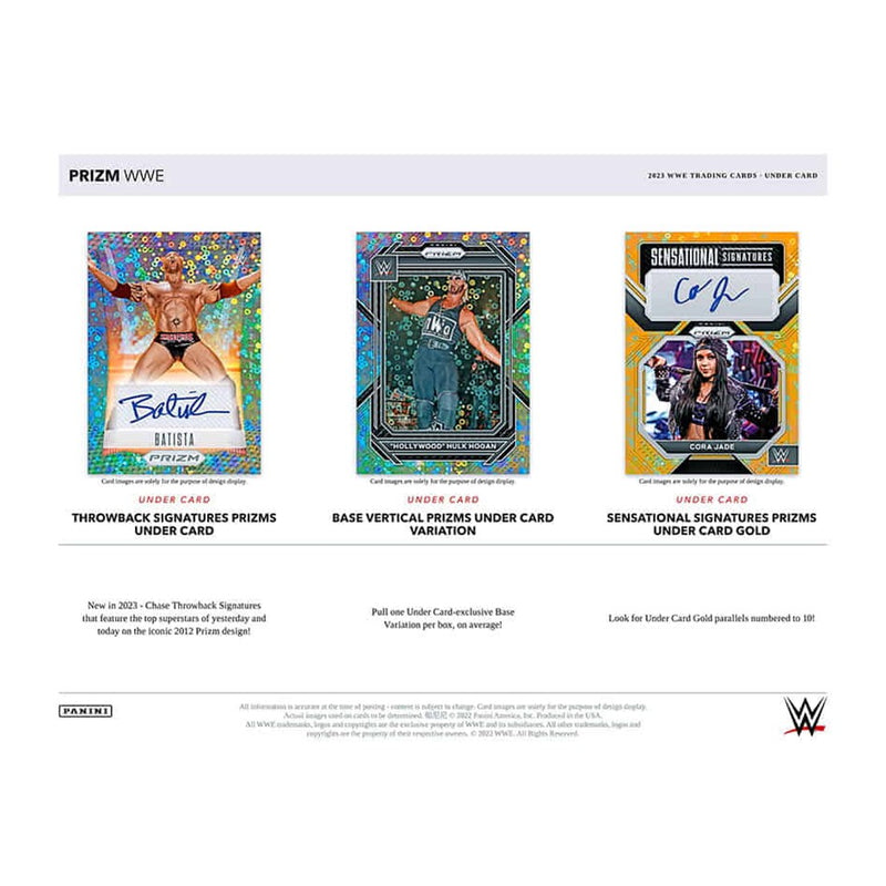 2023 Panini Prizm WWE Wrestling Under Card Hobby Box