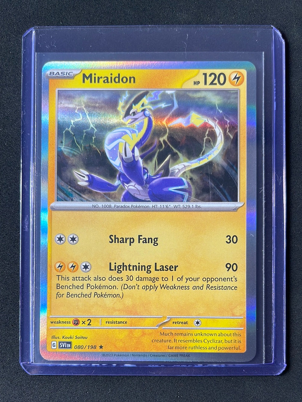 Pokemon TCG Scarlet & Violet Miraidon Holo 80/198 Pokemon TCG Scarlet & Violet Miraidon Holo 80/198