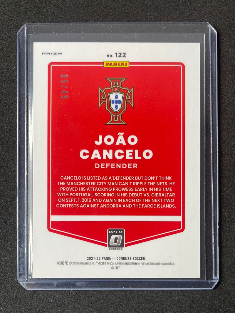 2021-22 Panini Donruss Road To Qatar Joao Cancelo Optic Orange Velocity 5/49