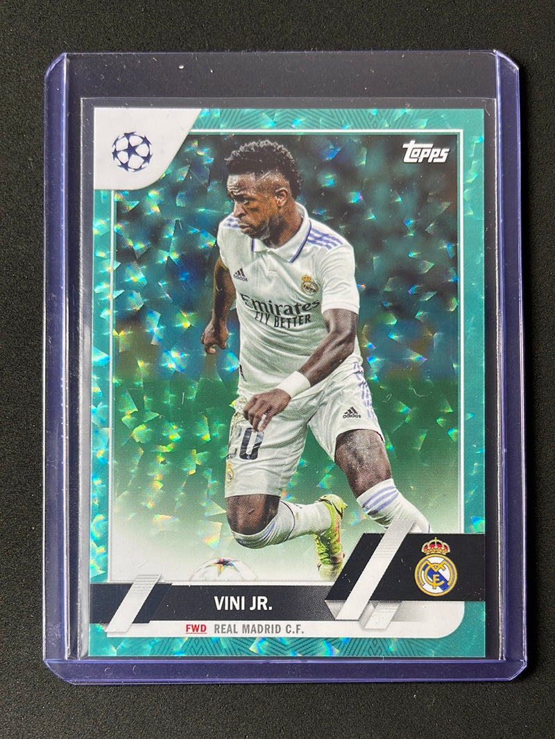 2022-23 Topps UEFA Club Competitions Vinicius Jr Icy Aqua Foil 168/399