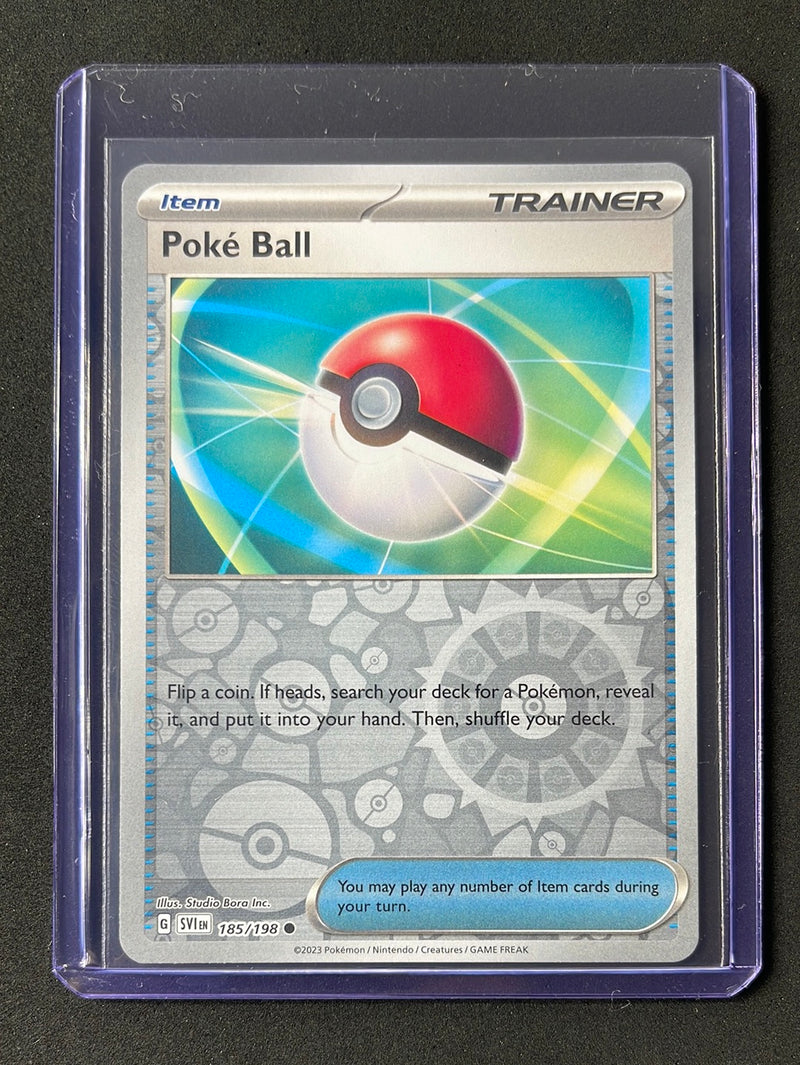 Pokemon TCG Scarlet & Violet Poke Ball Trainer Reverse Holo 185/198