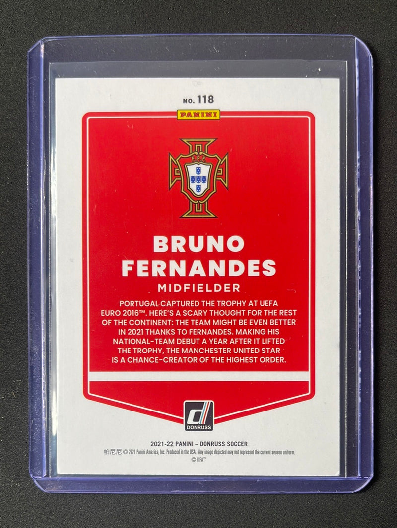 2021-22 Panini Donruss Road To Qatar Bruno Fernandes Press Proof 105/199