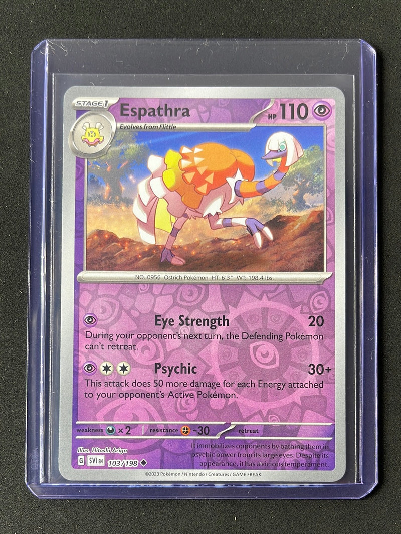 Pokemon TCG Scarlet & Violet Espathra Reverse Holo 103/198