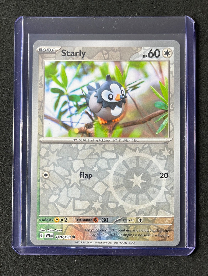 Pokemon TCG Scarlet & Violet Starly Reverse Holo 148/198