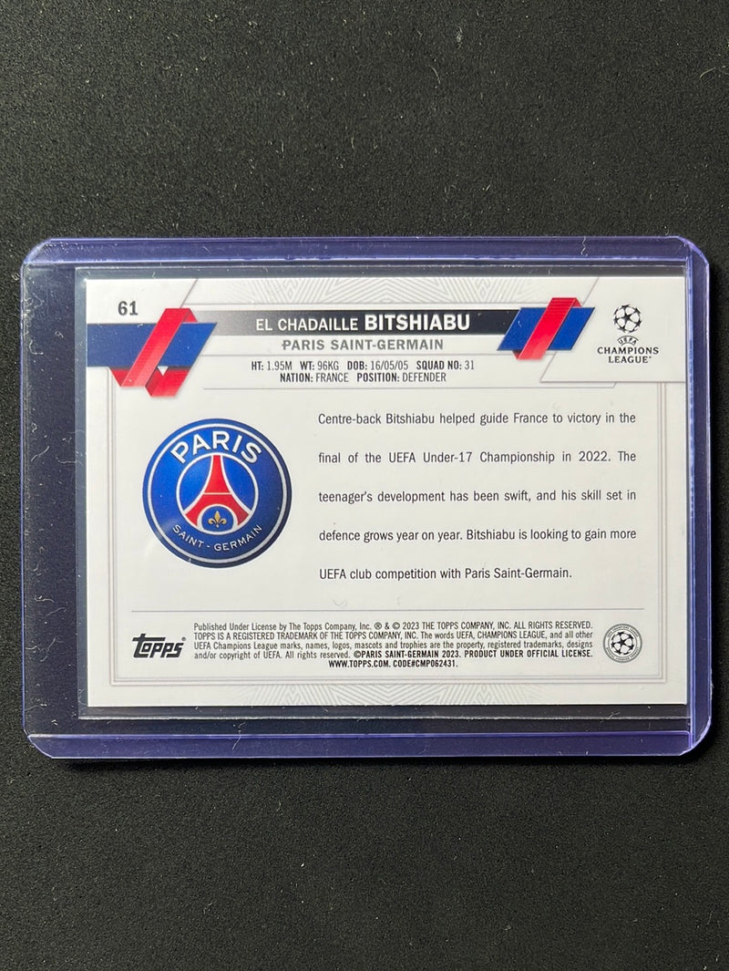 2022-23 Topps UEFA Club Competitions El Chadaille Bitshiabu Starball Foil