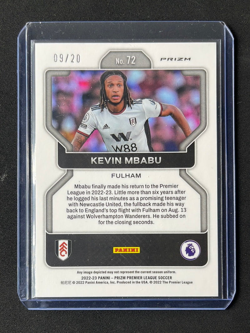 2022-23 Prizm Premier League Kevin Mbabu Purple Mojo Prizm 9/20